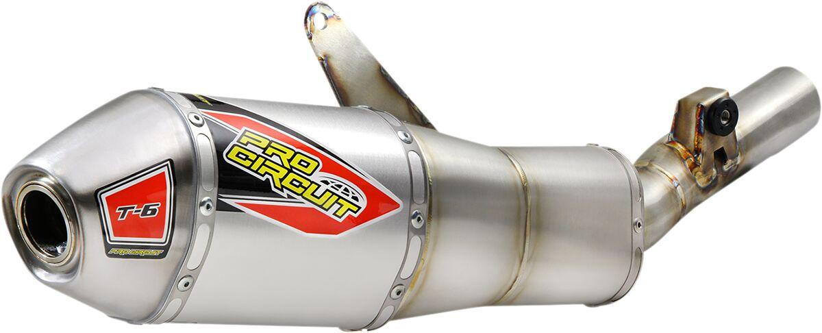 0112145A - Pro Circuit T-6 Stainless Slip-On Silencers - Honda CRF450R 2021-2024