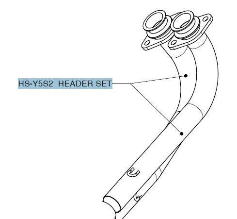 HS-Y5S2 - HS-Y5S2 - Akrapovic Header Pipe - Yamaha XP 500 T-Max 2008-2011