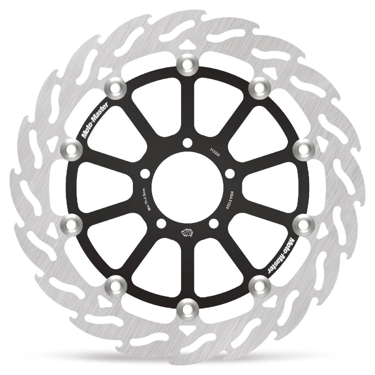 Moto Master Black 112220 - Flame Series Floating Brake Disc For Yamaha Yzf-R1 1000Sp