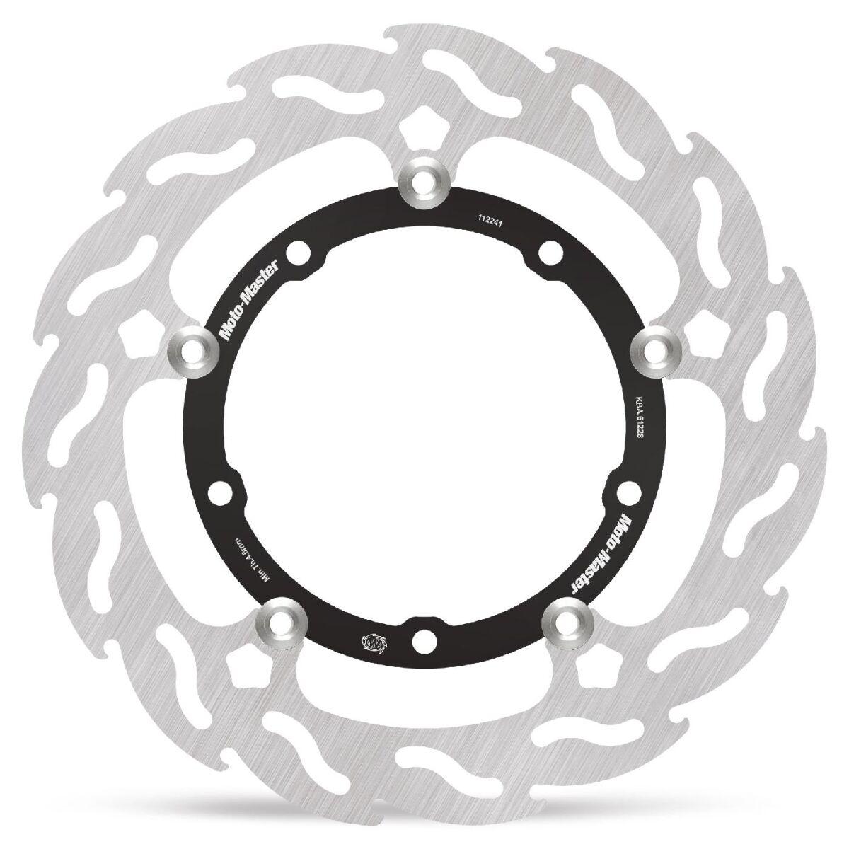 Moto Master Black/Silver 112241 - Flame Series Floating Brake Disc For Yamaha Xtz 690