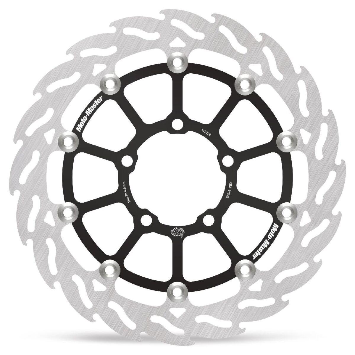 Moto Master Black/Silver 112328 - Flame Series Floating Brake Disc For Triumph Tiger 900 Gt