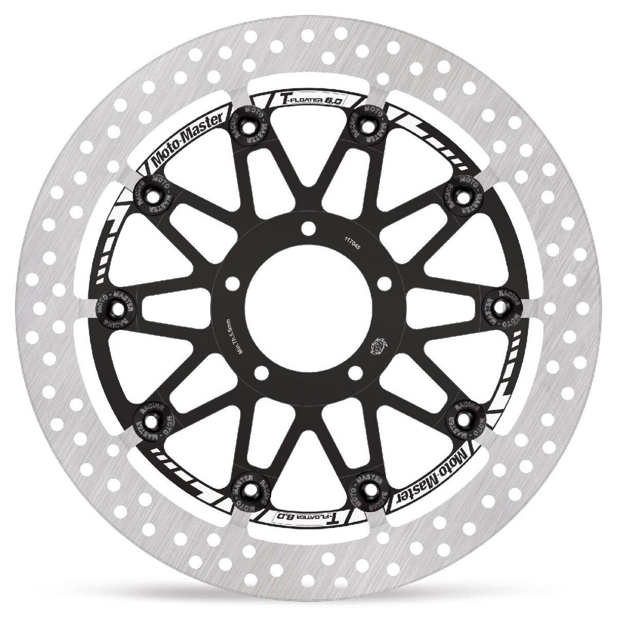 Moto Master Black/Silver 117045 - Halo Series T-Floater Brake Disc For Ducati Panigale 1199 2012-2013 - Front