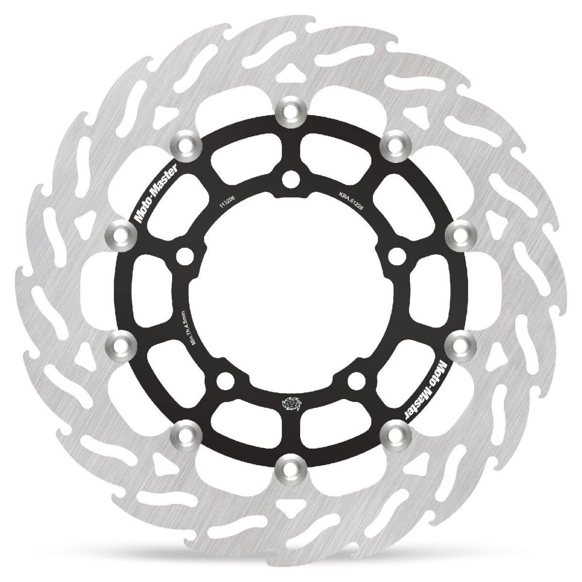 Moto Master Black/Silver 113206 - Flame Series Floating Brake Disc For Honda Cbr 650 R