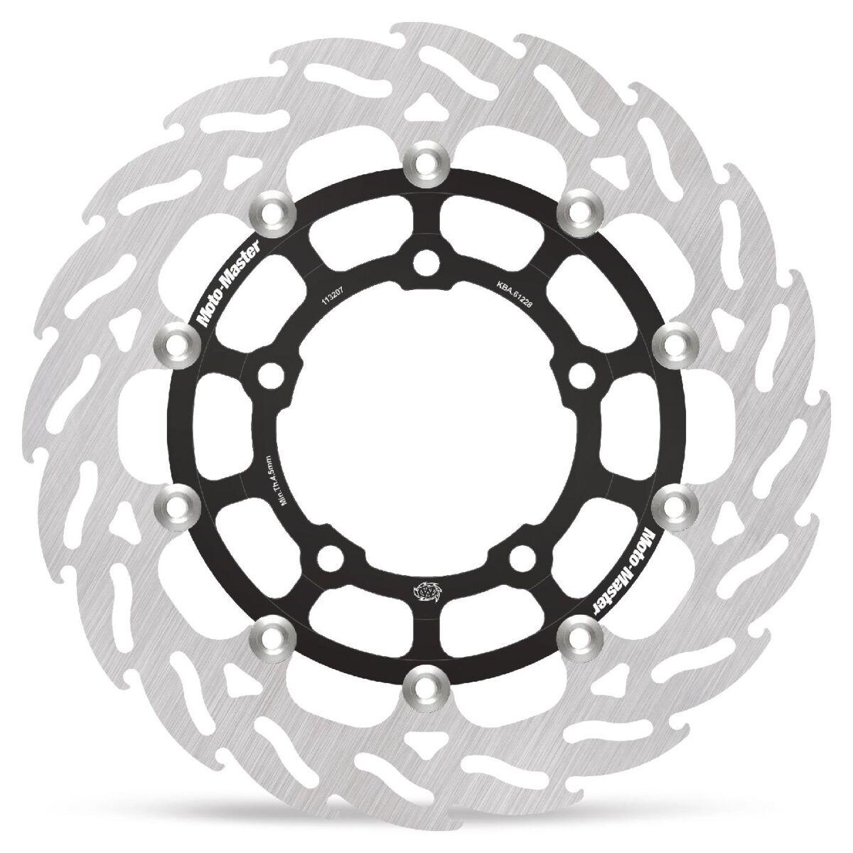 Moto Master Black/Silver 113207 - Flame Series Floating Brake Disc For Honda Cbr 650 R