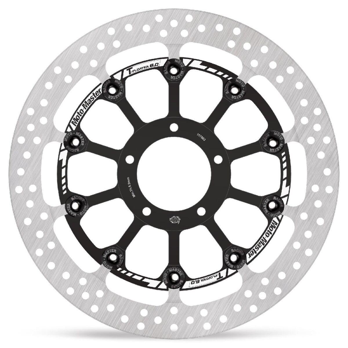 Moto Master Black/Silver 117063 - Halo Series T-Floater Brake Disc For Ducati 749 2003-2007 - Front