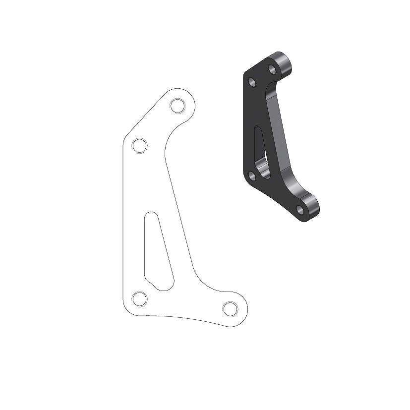 211069 - Moto Master Supermoto Racing Brake Disc Adapter Bracket For Honda CRF250L 2015 Fits Front Left Or Right - Black