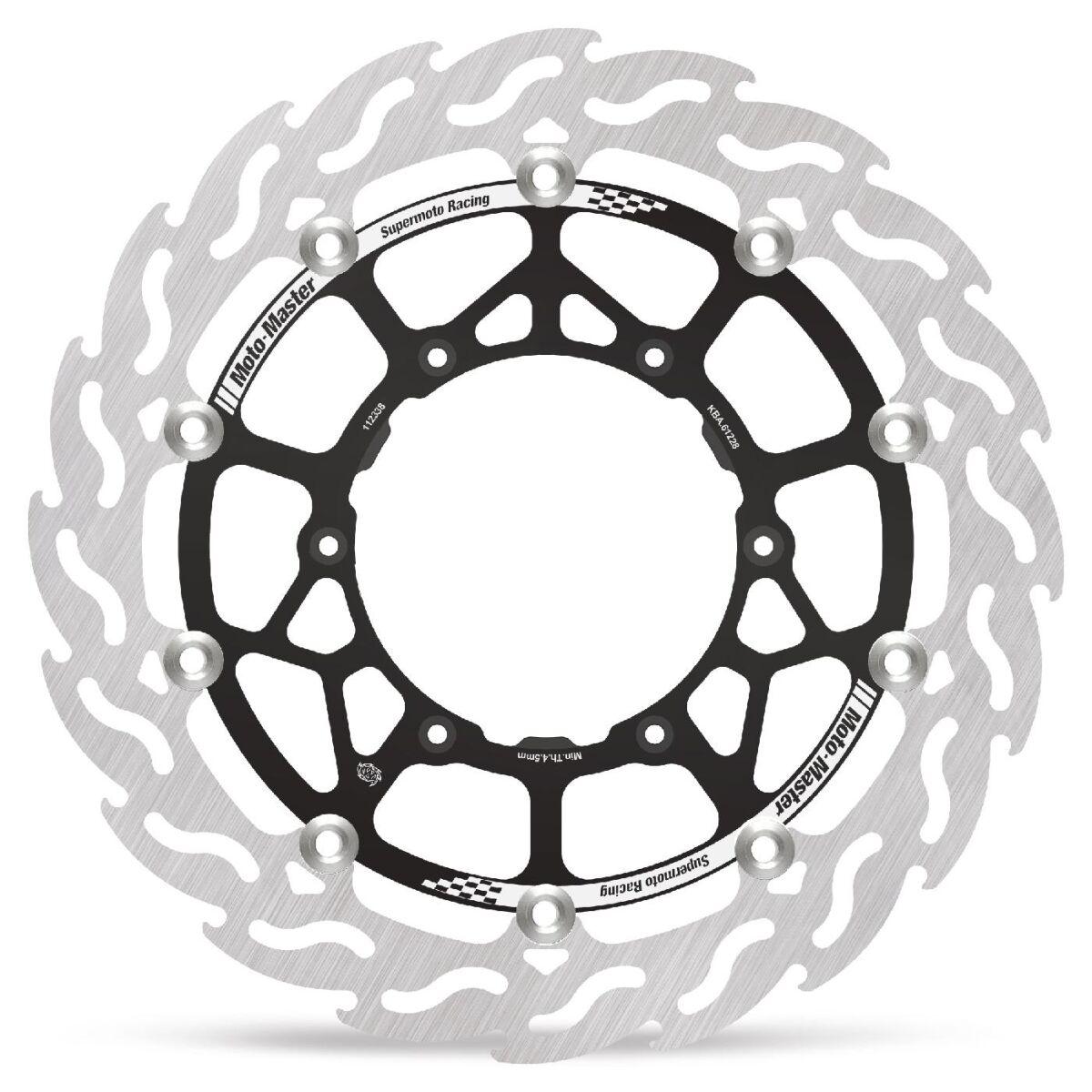 Moto Master Black/Silver 112338 - Supermoto Front Racing Brake Discs For Yamaha Wrf450