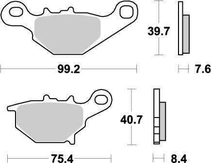 94821 - Moto Master Nitro Brake Pads For Suzuki RM85