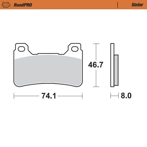 406401 - Moto Master RoadPRO Sinter Brake Pads Front For Honda CBR 1000 RR 2004-2013 Front