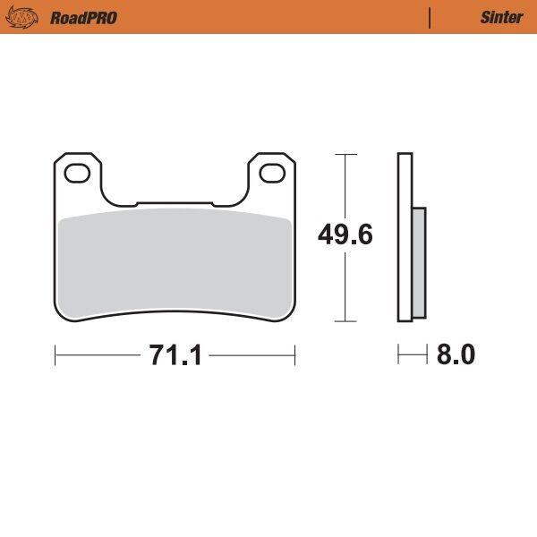 406301 - Moto Master RoadPRO Sinter Brake Pads Front For Suzuki DL 1000 ABS 2014-2020 Front