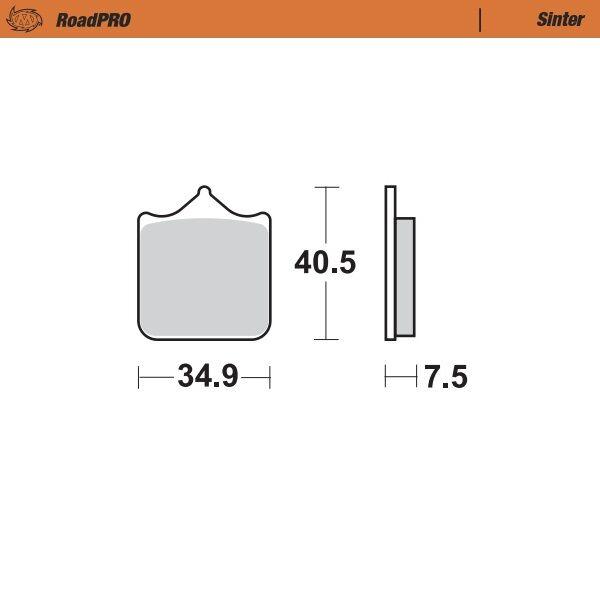 405501 - Moto Master RoadPRO Sinter Brake Pads Front For Sherco 4.5 450I 2007-2008 Front