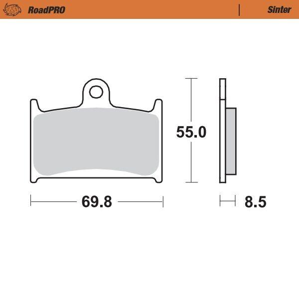 402401 - Moto Master RoadPRO Sinter Brake Pads Front For Triumph Daytona 1200 1993-1997 Front