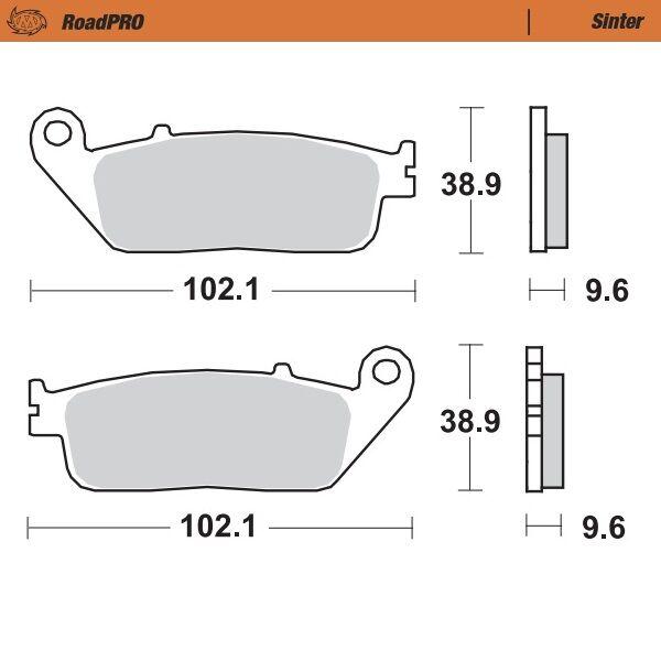 404001 - Moto Master RoadPRO Sinter Brake Pads Front For Honda CB500F 2013-2021 Front