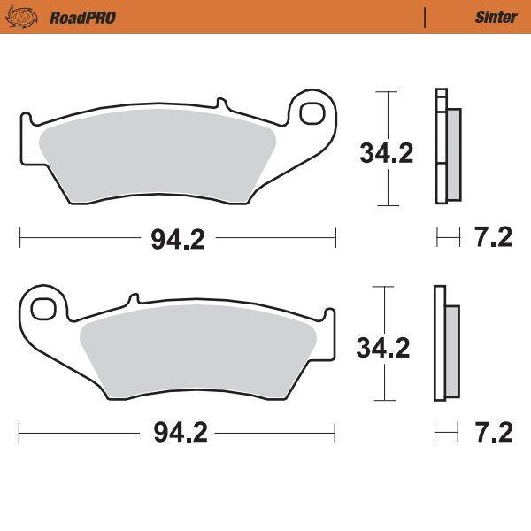 403901 - Moto Master RoadPRO Sinter Brake Pads Front For Fantic Caballero 125 ABS 2018 Front