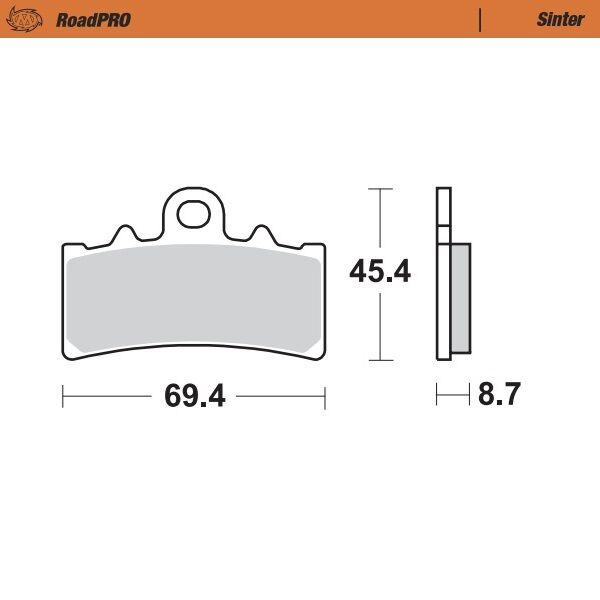 407601 - Moto Master RoadPRO Sinter Brake Pads Front For KTM Adventure 390 ABS 2020-2024 Front