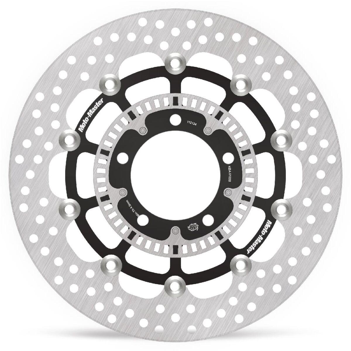 Moto Master Black 112124 - Halo Series Floating Brake Disc For Kawasaki En 650 2015-2016 - Front