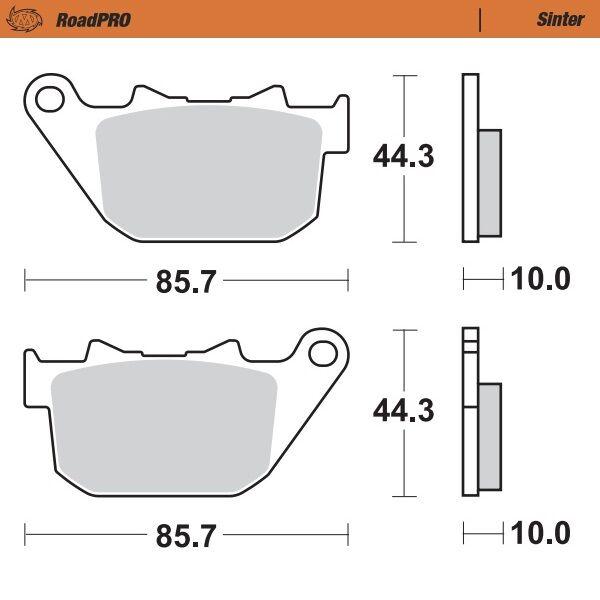 411802 - Moto Master RoadPRO Sinder Brake Pad Rear For Harley Davidson XR1200 X