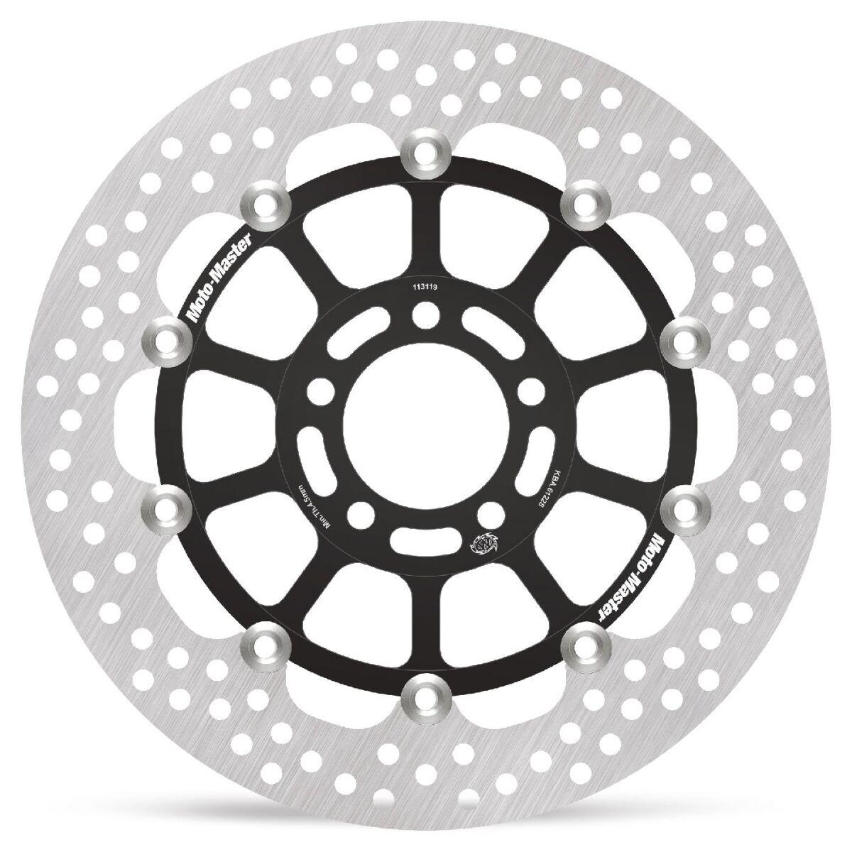 Moto Master Black 113119 - Halo Series Floating Brake Disc For Kawasaki Zx-9 R