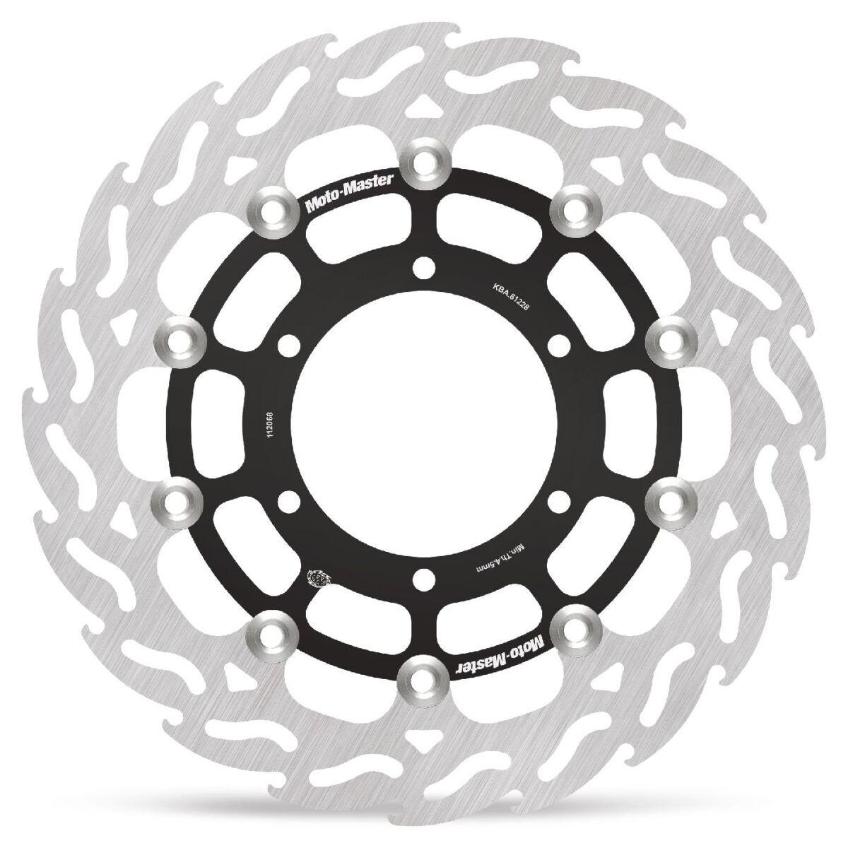 Moto Master Black/Silver 112068 - Flame Series Floating Brake Disc For Suzuki Gsx-R 750