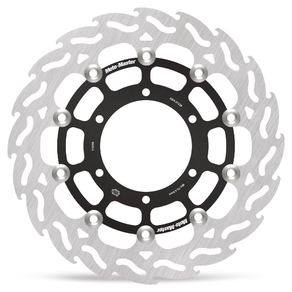 Moto Master Black/Silver 112069 - Flame Series Floating Brake Disc For Suzuki Gsx-R 750