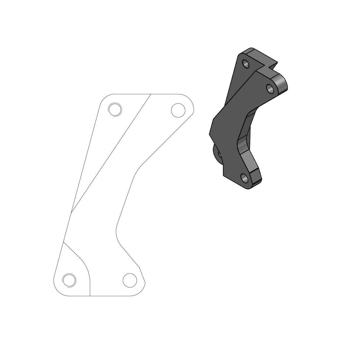211011 - Moto Master Supermoto Street Brake Disc Adapter Bracket For Suzuki DRZ250 2001-2007 Front - Black