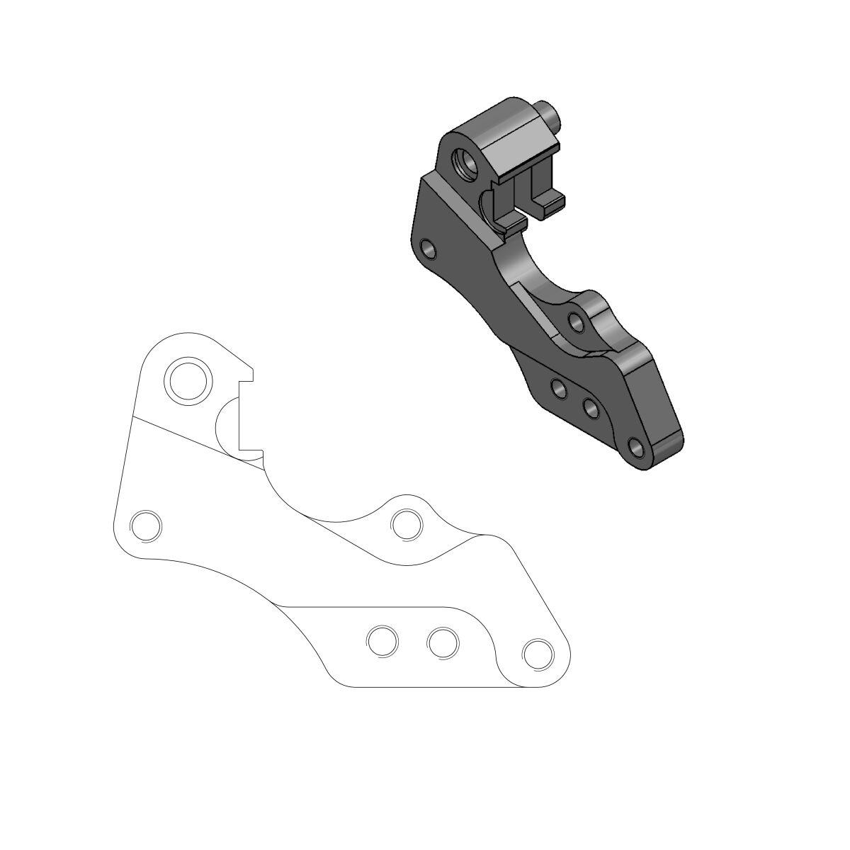 211042 - Moto Master Dakar 298mm Front Disc Setups - Adapter For Yamaha WRF250 Front - Black
