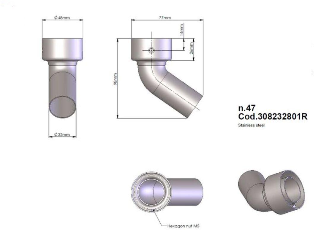 308232801R - 308232801R - LeoVince DB Killer Insert - Yamaha MT-09SP 2018-2020