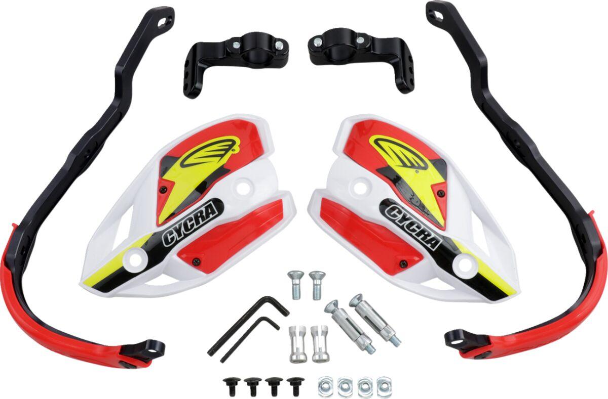 1CYC-7408-32X - 1CYC-7408-32X - Cycra Ultra Probend CRM Wrap Around Handguards For 1-1/8" Handlebars - White/Red
