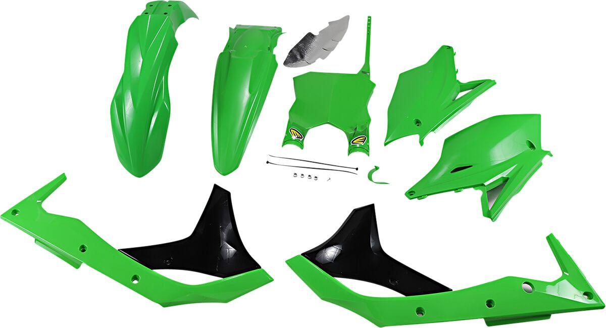 1CYC-9419-00 - 1CYC-9419-00 - Cycra Plastics Kit - Kawasaki KXF250 2017-2020 - Black/Green/OEM 2020