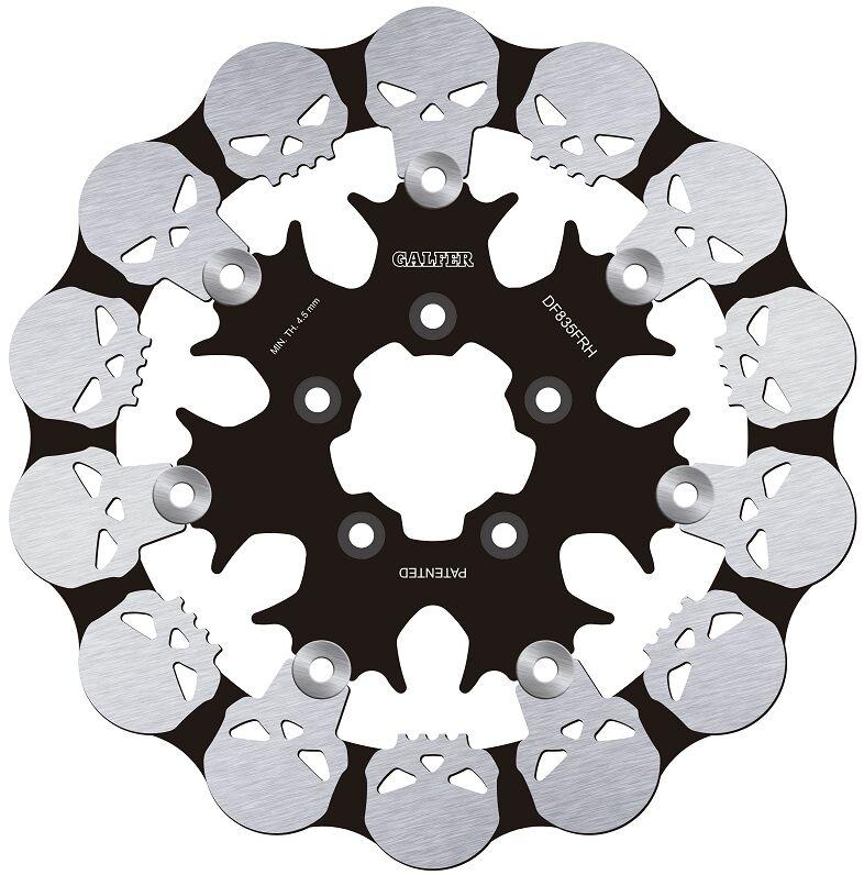 DF835FRH - DF835FRH - Galfer Skull Floating Front Brake Disc- Harley Davidson XL 883 N Sportster Iron 2018-2022
