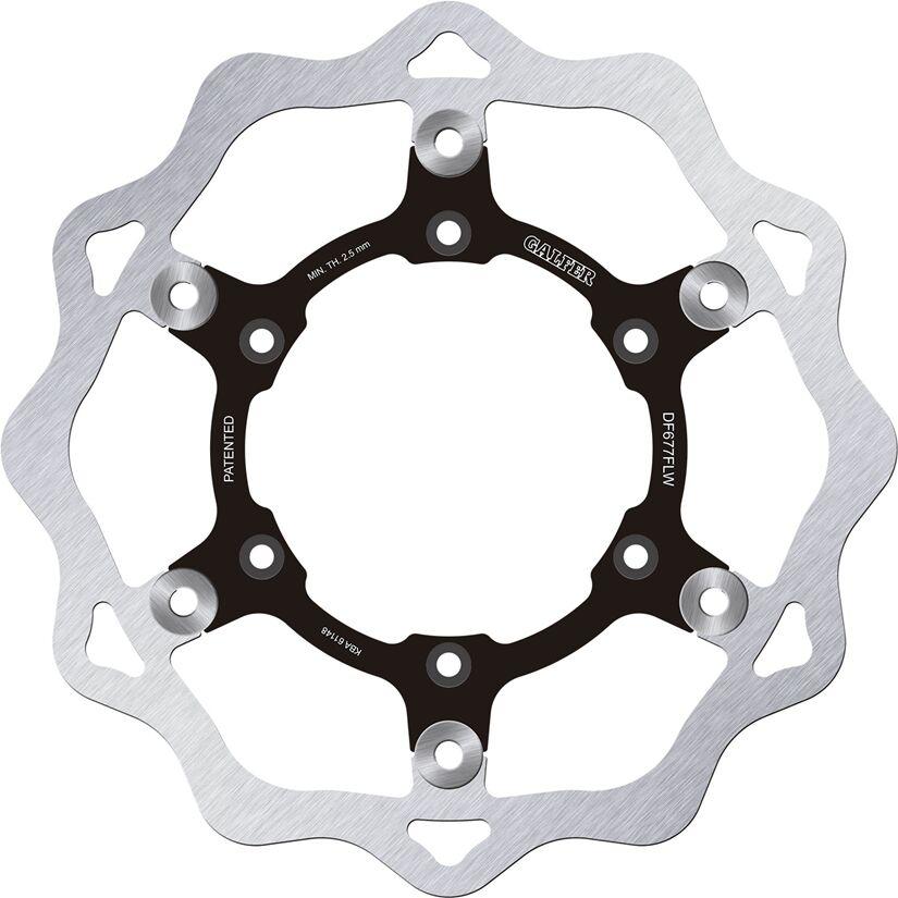 Galfer Black/Polished/Silver Df677flw - Df677flw - Wave Front Brake Disc - Rieju Tango 125 2005-2016