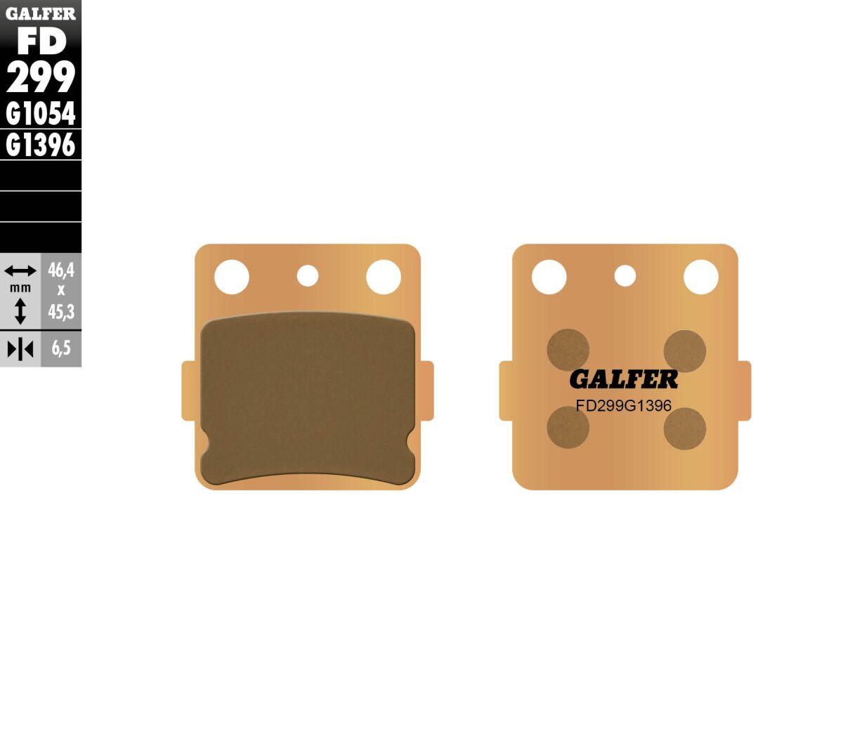 FD299G1396 - FD299G1396 - Galfer HH Sintered Rear Brake Pads - Yamaha YZ85 2003-2020