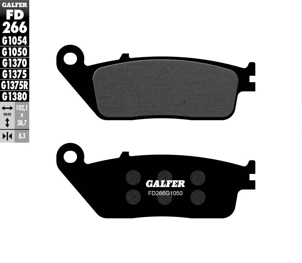 FD266G1050 - Galfer Organic Semi Metal Scooter Brake Pads For Honda ADV 350 ABS 2022-2025 - Front