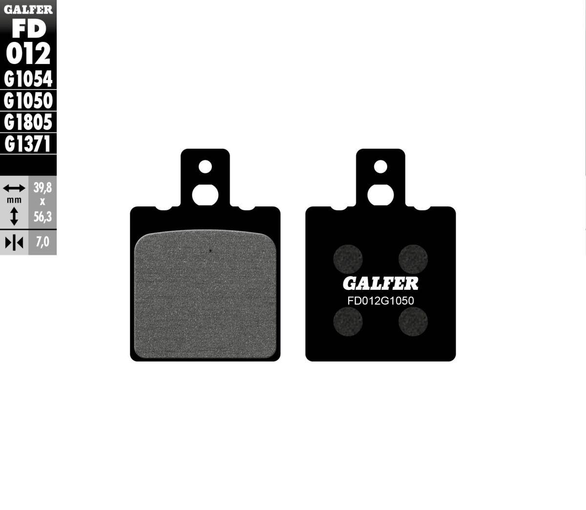 FD012G1050 - FD012G1050 - Galfer Organic Rear Brake Pads - TM SMM 125 2014-2019