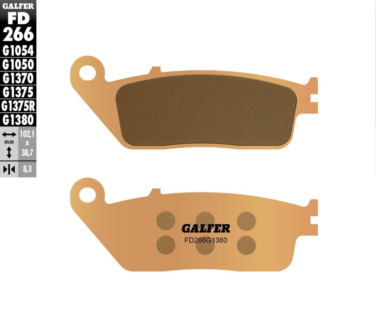 FD266G1380 - Galfer HH Sintered Scooter Brake Pads For Honda ADV 350 ABS 2022-2025 - Front