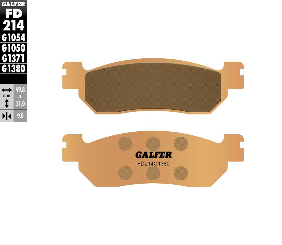 FD214G1380 - Galfer HH Sintered Scooter Brake Pads For Benelli BN 302 2014-2016 - Rear