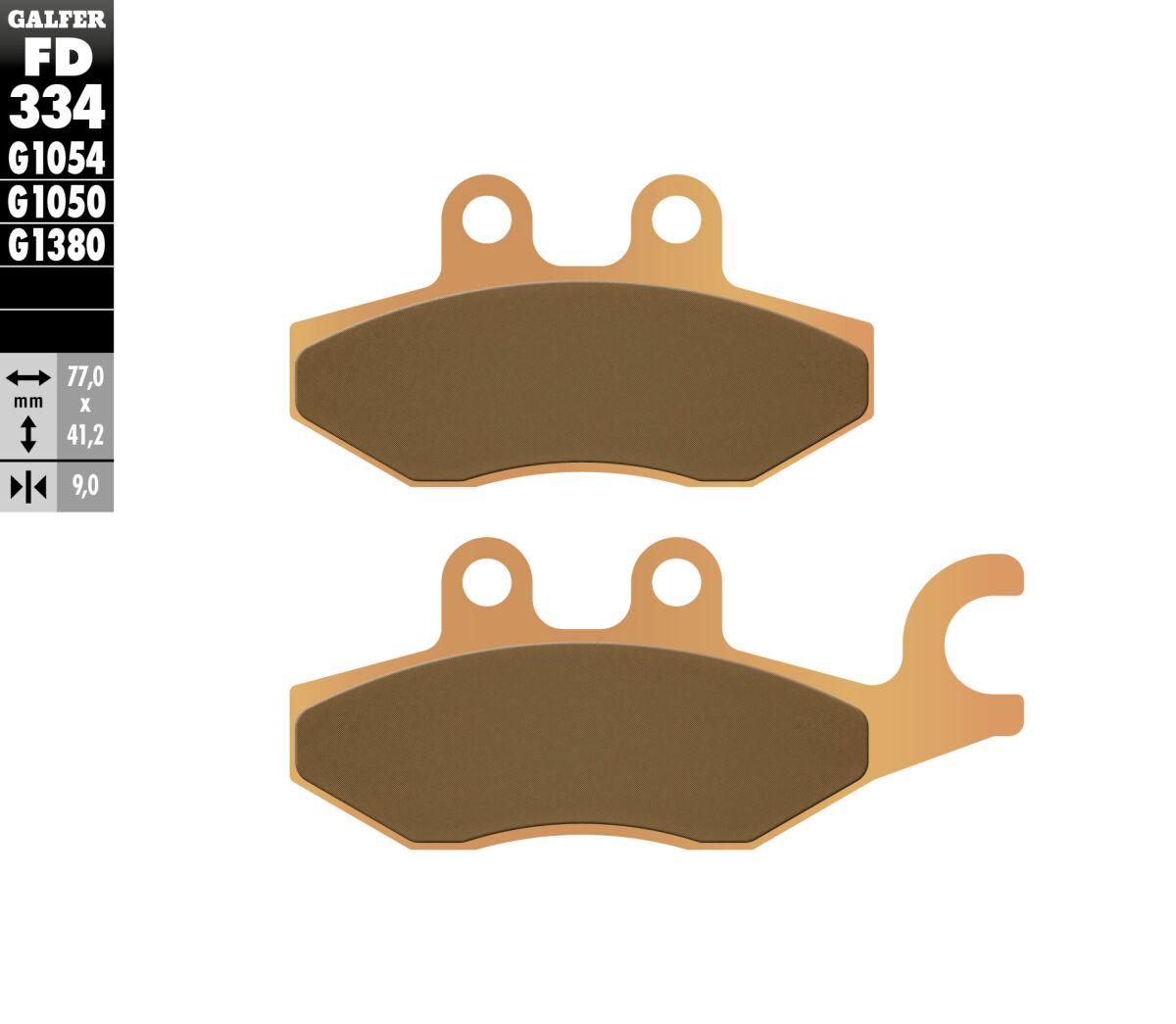 FD334G1380 - Galfer HH Sintered Scooter Brake Pads For Piaggio Beverly 125 2002-2010 - Rear
