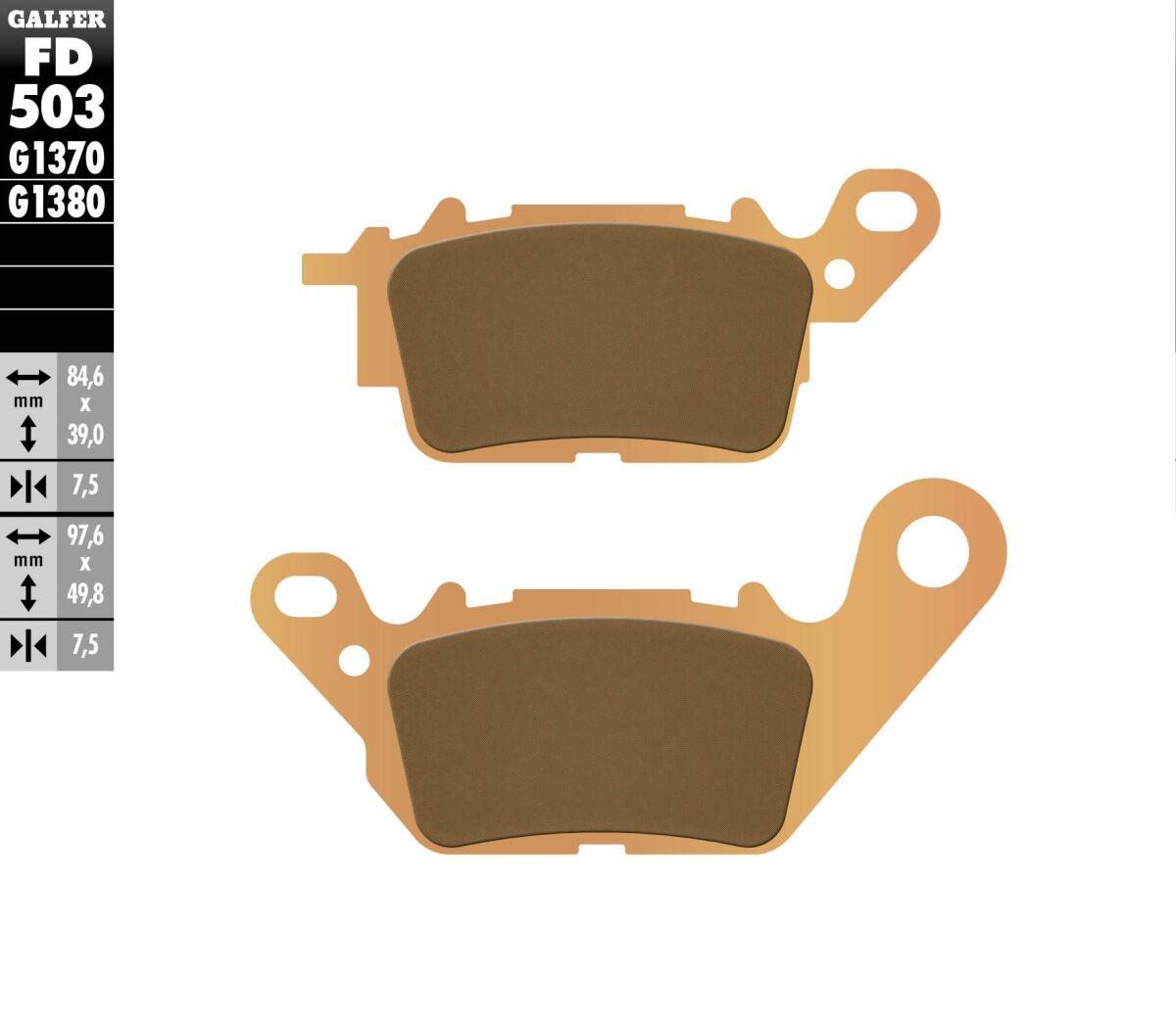 FD503G1370 - Galfer HH Sintered Brake Pads For Yamaha G 125 ABS 2015 - Front