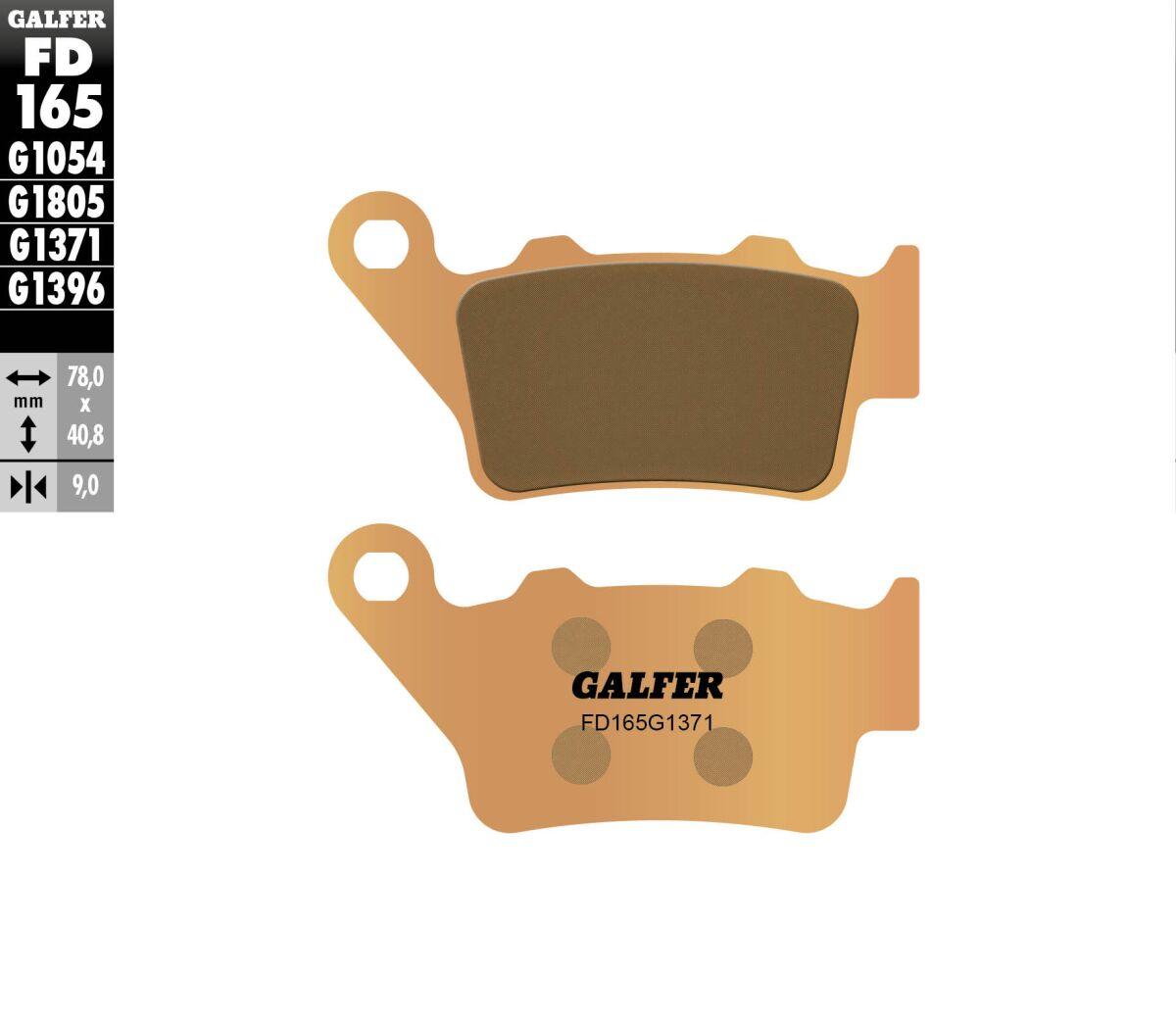 FD165G1371 - Galfer HH Sintered Street Brake Pads For Husqvarna 701 Enduro 2016-2022 - Rear