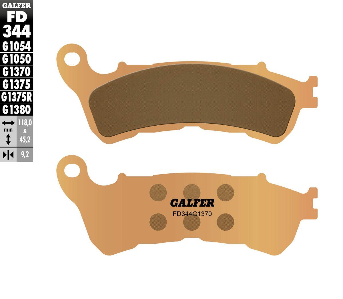 FD344G1370 - Galfer HH Sintered Brake Pads For Honda CB1000R ABS 2008-2024 - Front