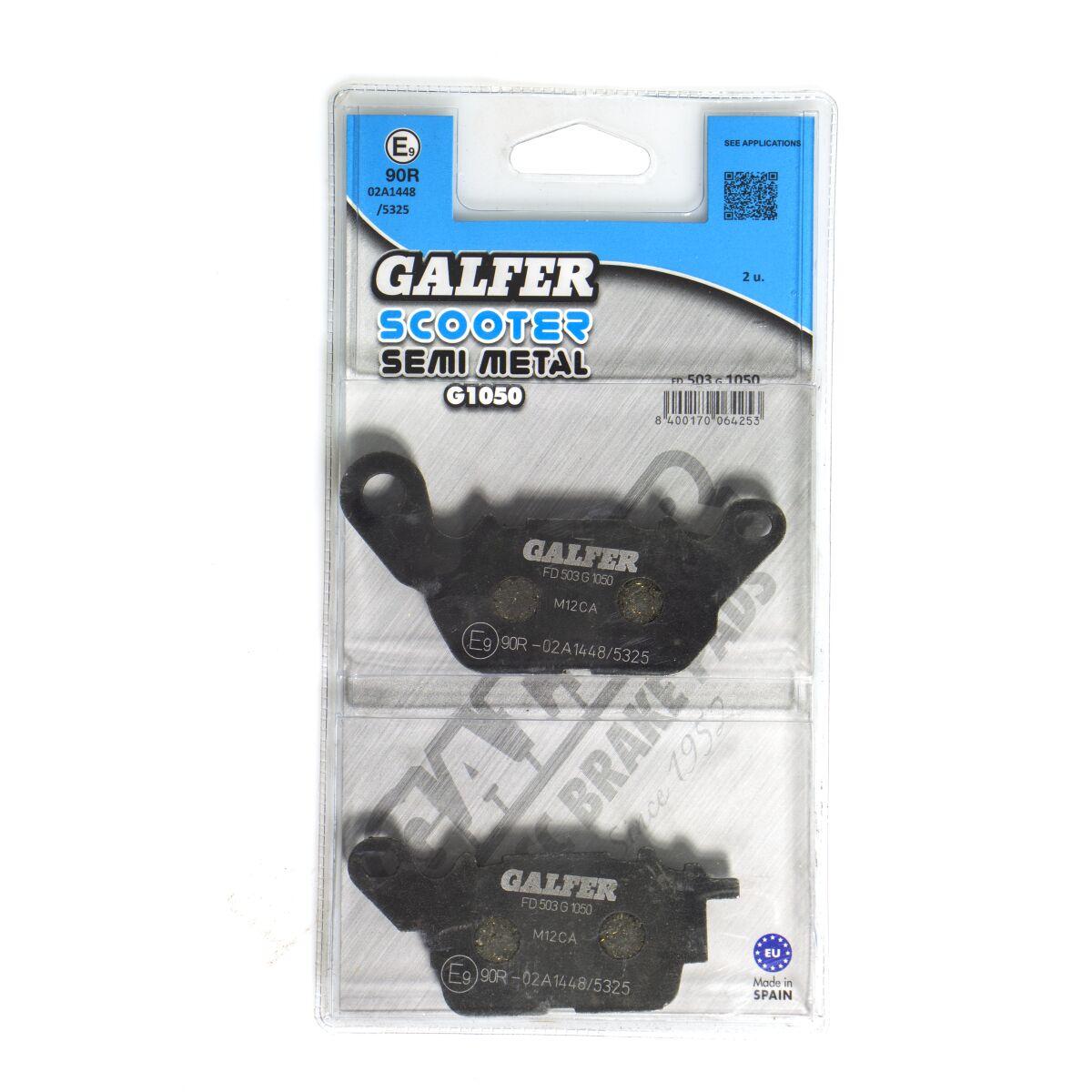 FD503G1050 - Galfer Semi Metallic Scooter Brake Pads For Yamaha G 125 ABS 2015 - Front