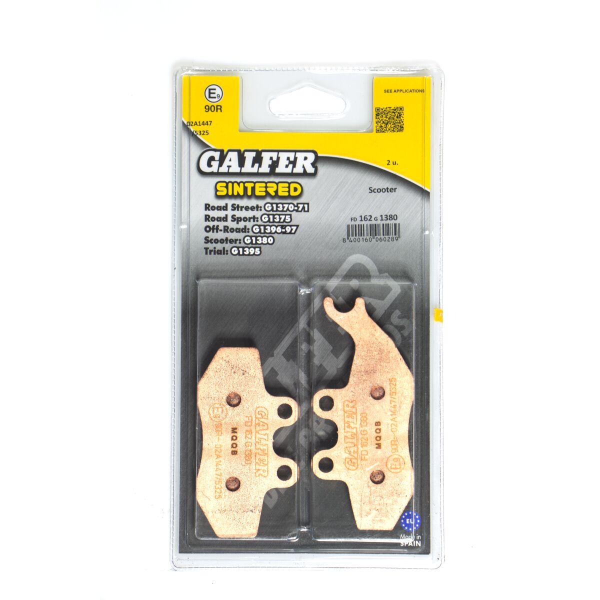 FD162G1380 - Galfer HH Sintered Scooter Brake Pads For Beta ALP 125 2006-2014 - Front