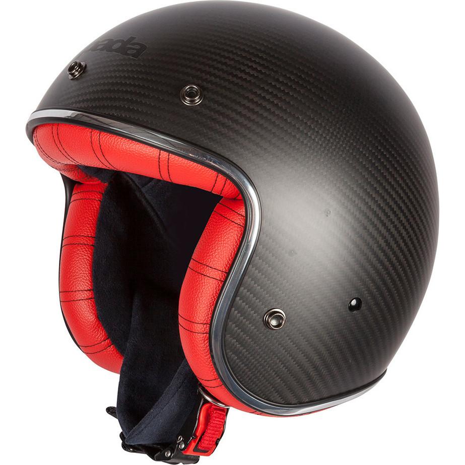 Spada Darkstar Carbon Open Face Motorcycle Helmet L Carbon Red