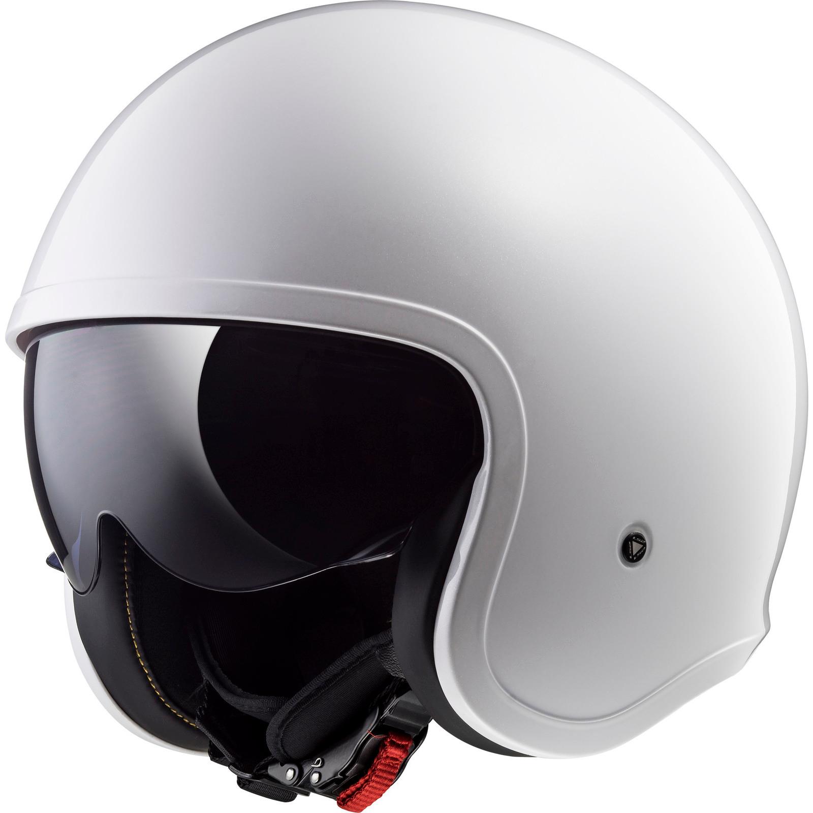 305991002XS - LS2 OF599 Spitfire Solid Open Face Motorcycle Helmet XS White