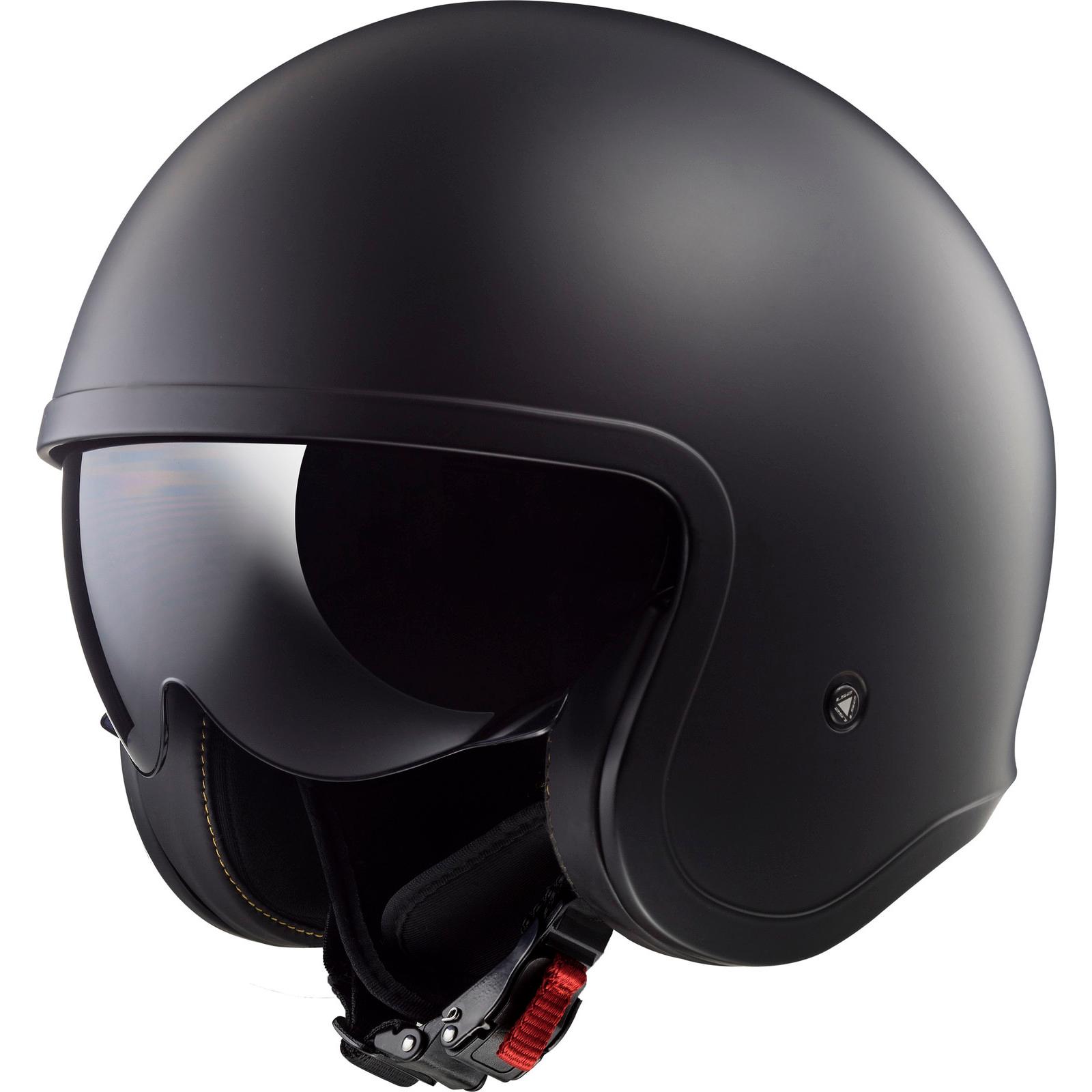 305991011XS - LS2 OF599 Spitfire Solid Open Face Motorcycle Helmet XS Matt Black