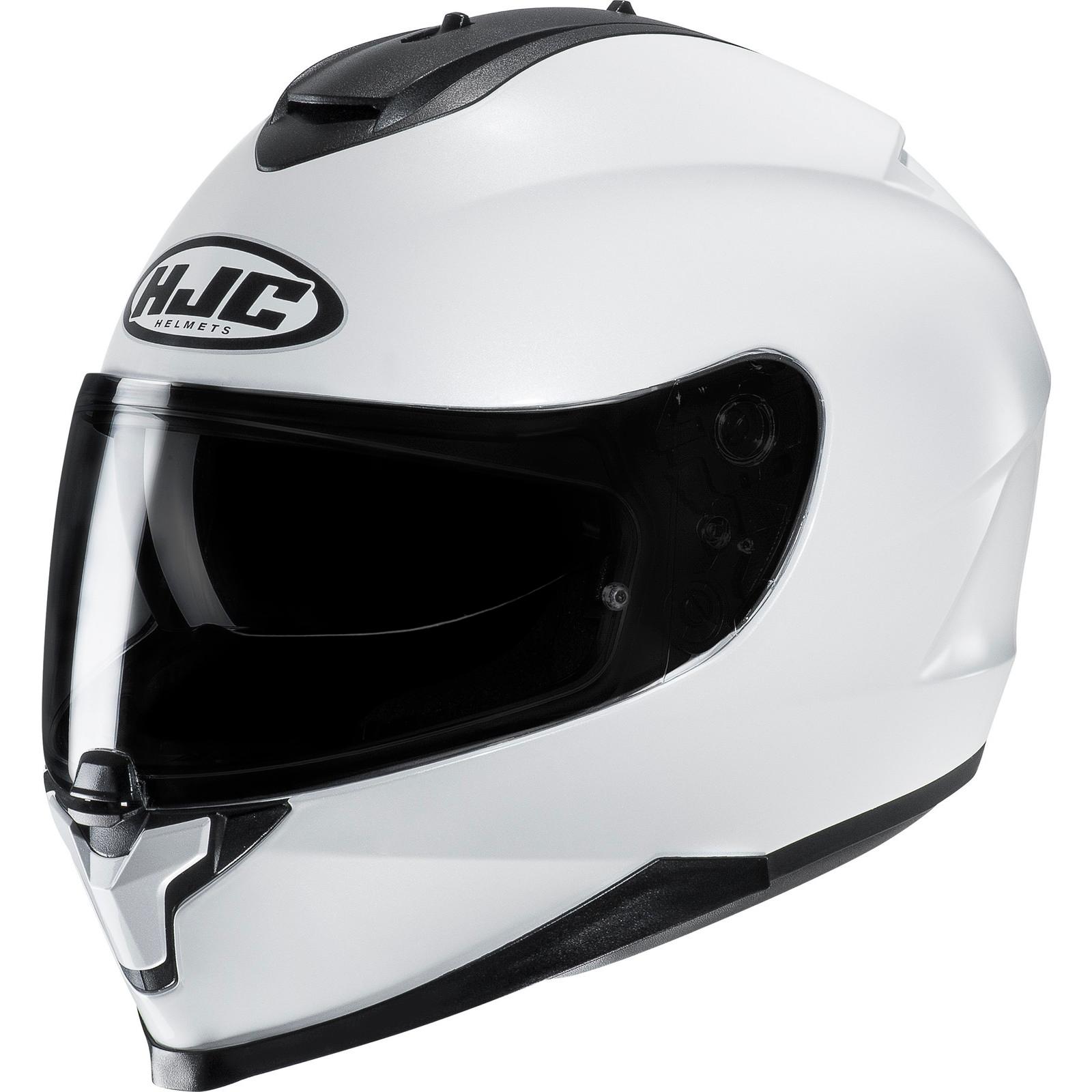 C70WS - HJC C70 Plain Motorcycle Helmet S White