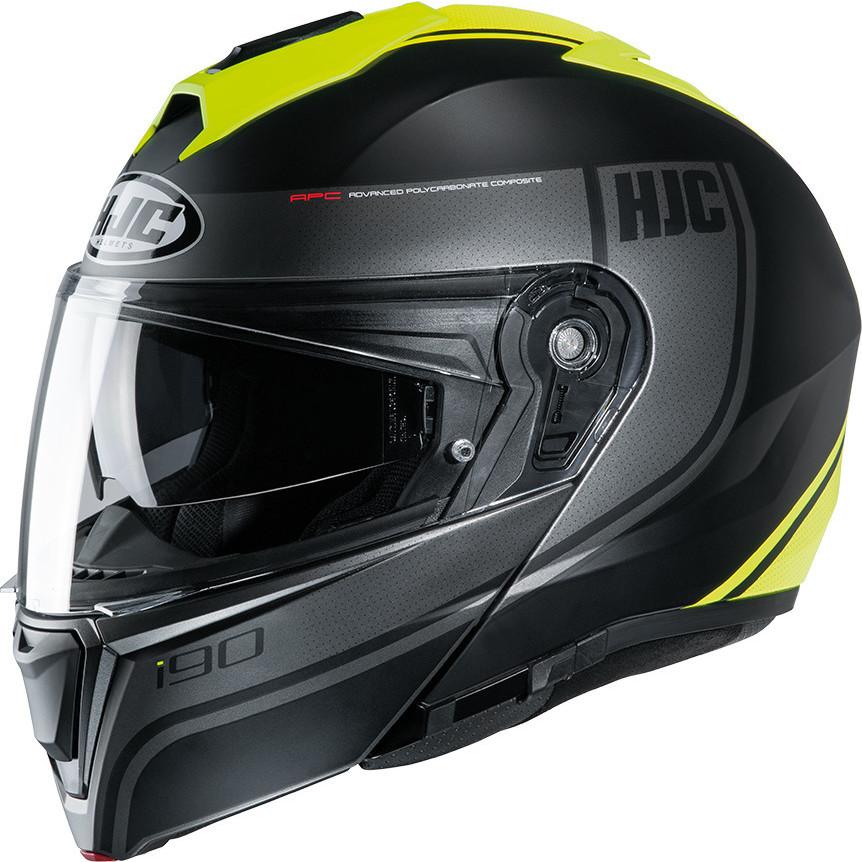 I90DYXS - HJC I90 Davan Flip Front Motorcycle Helmet XS Yellow (MC4HSF)