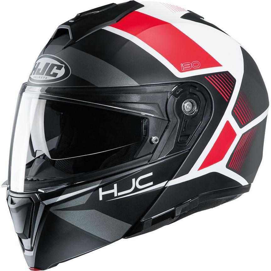I90HRL - HJC I90 Hollen Flip Front Motorcycle Helmet L Red (MC1SF)