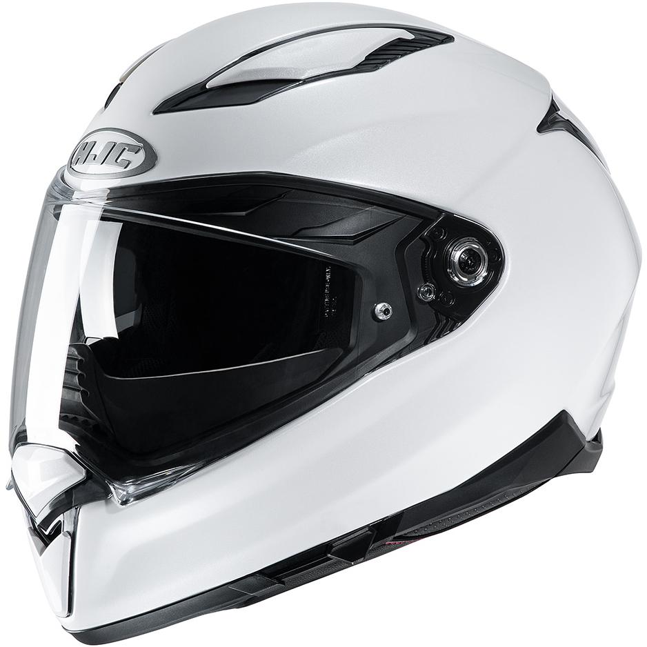 F70WL - HJC F70 Plain Motorcycle Helmet L White