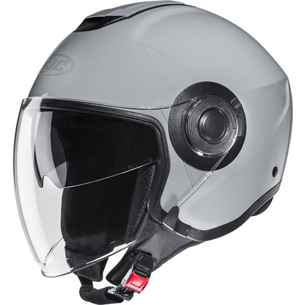 I40NGM - HJC I40 Plain Open Face Motorcycle Helmet M N Grey